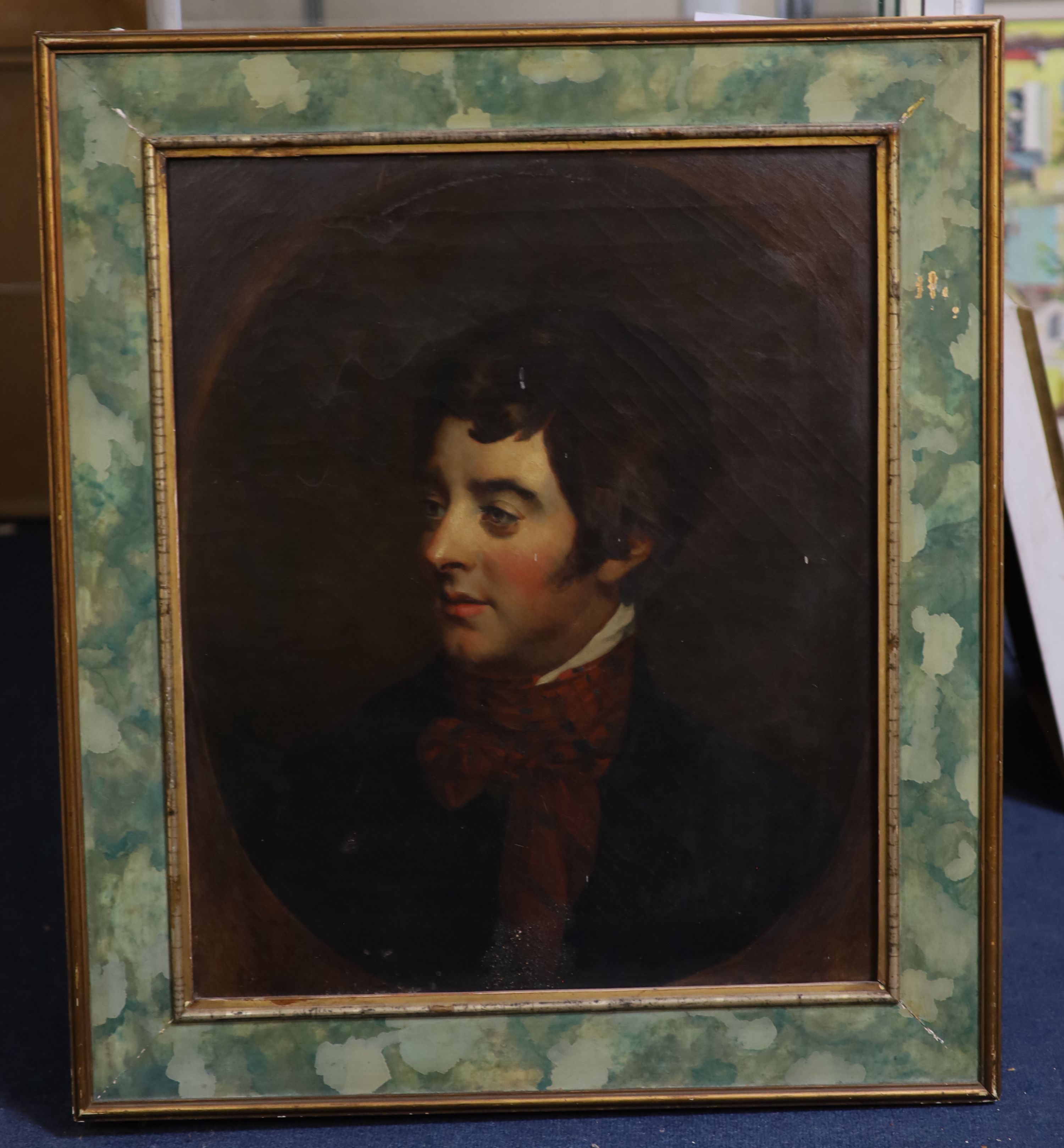Attributed to Hugh Douglas Hamilton (1734-1808), Portrait of Lord Edward Fitzgerald, oil on canvas, 60 x 50cm